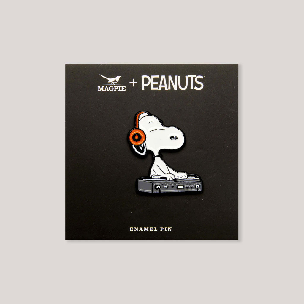 Peanuts x Magpie Enamel Pins | Music Is Life - DJ