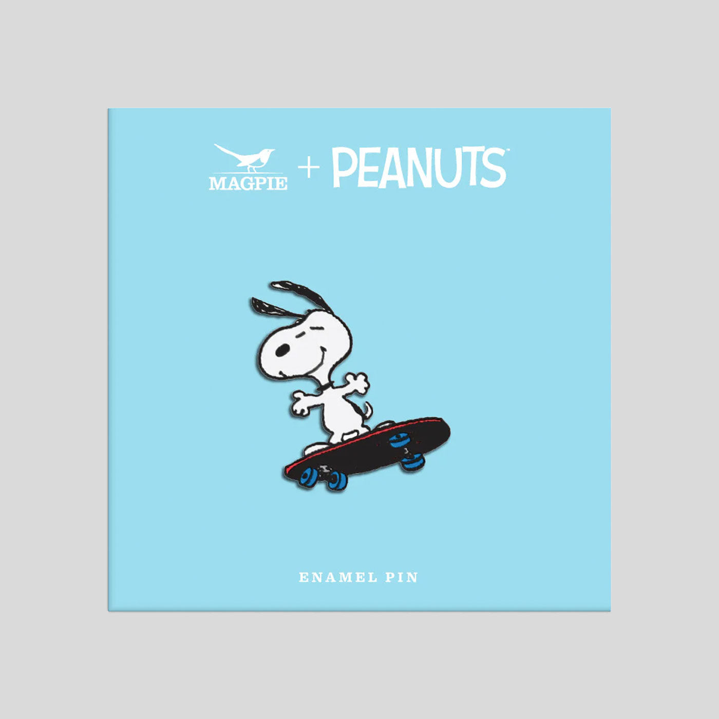 Peanuts x Magpie Enamel Pins |  Skateboard