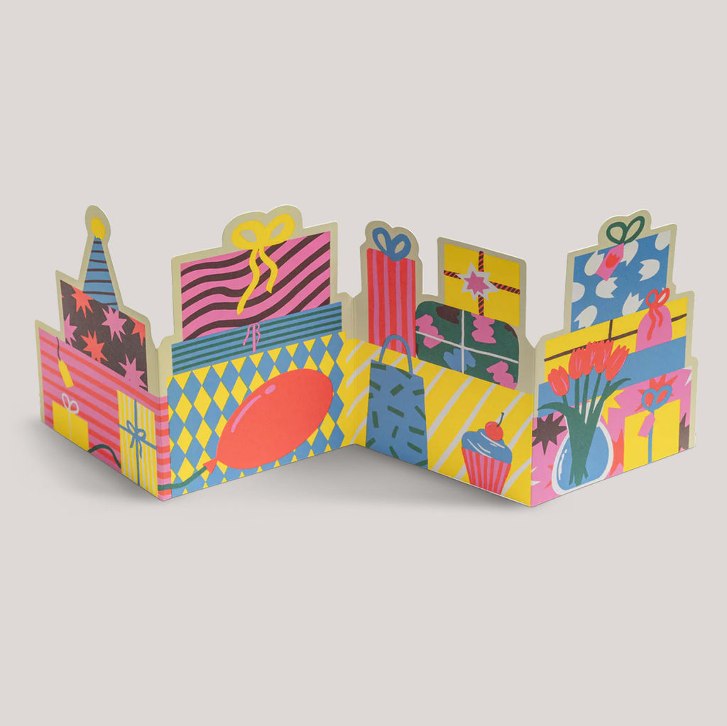 Naomi Wilkinson For Lagom | Piles Of Presents Fold Out Card