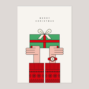 Redfries| Christmas Present Postcard