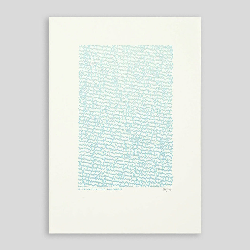 Ploterre | Rain Letterpress Print