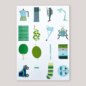 Mini Stories (Green) A3 Print | Scout Editions
