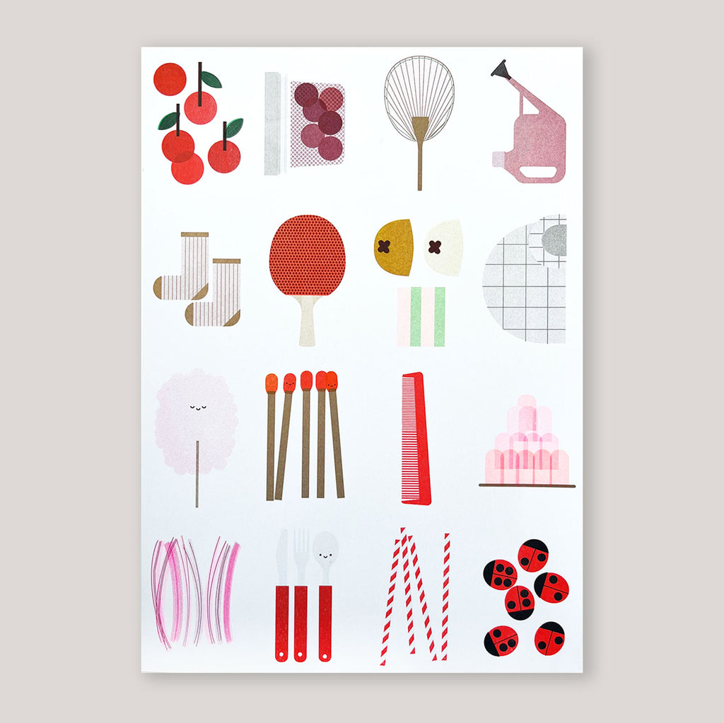 Mini Stories (Red) A3 Print | Scout Editions
