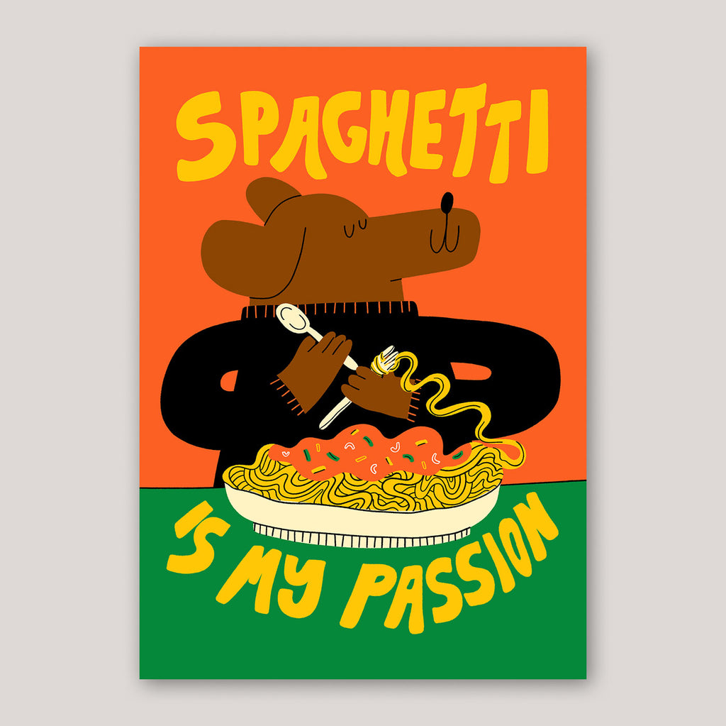 Florence Poppy Dennis  | Spaghetti Is My Passion A3 Print