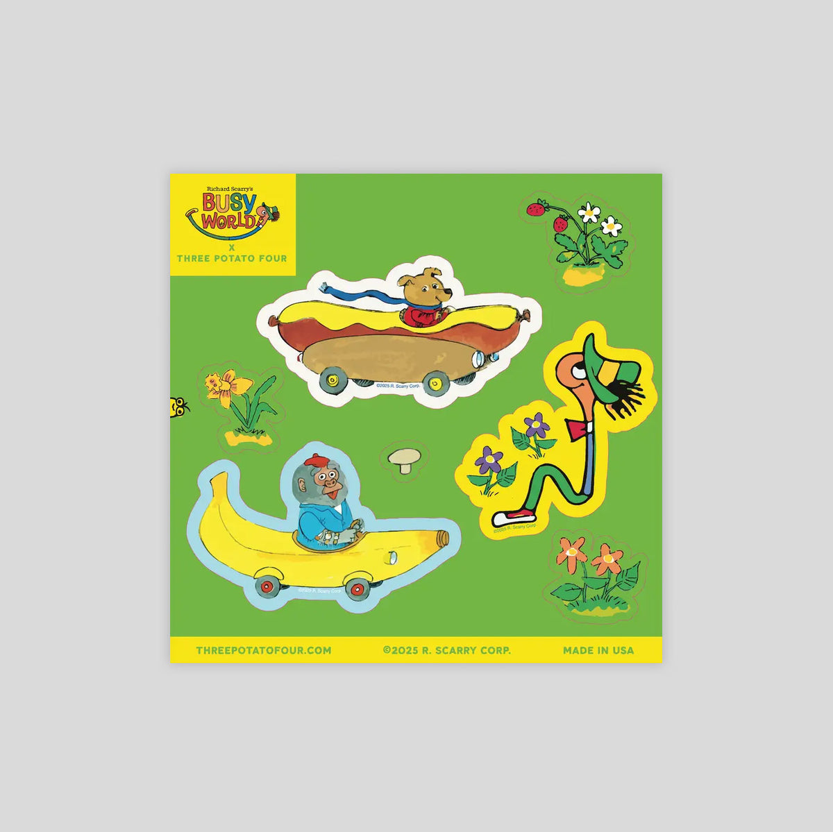 3P4 X Richard Scarry® | Sticker Sheet #2 – Colours May Vary