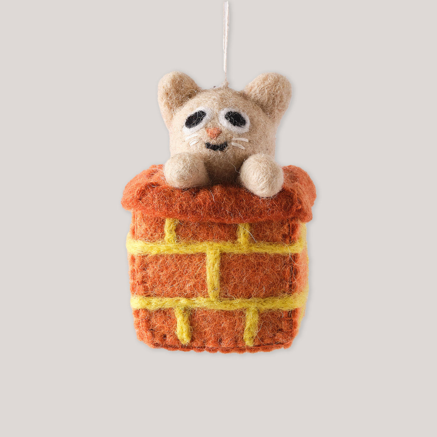 Elliot Kruszynski for Wrap | 'Simbi Cat In Chimney' Felt Decoration