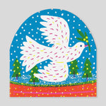 The Printed Peanut | Large Snowglobe Card - Dove