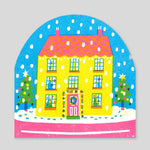 The Printed Peanut | Large Snowglobe Card - House