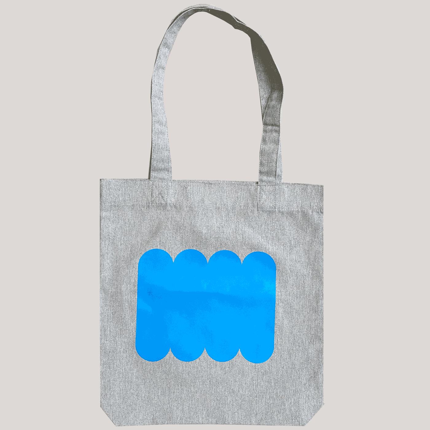 Limited Edition Double Sided Sky Blue On Heather Grey Tote