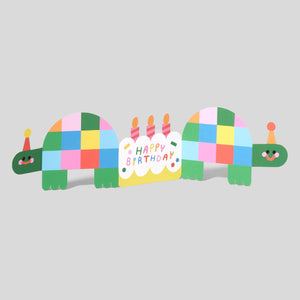 Susie Hammer  for Wrap | 'Birthday Tortoises' Fold Out Card