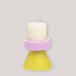 Yod & Co Stack Candle - White/Lilac/Yellow
