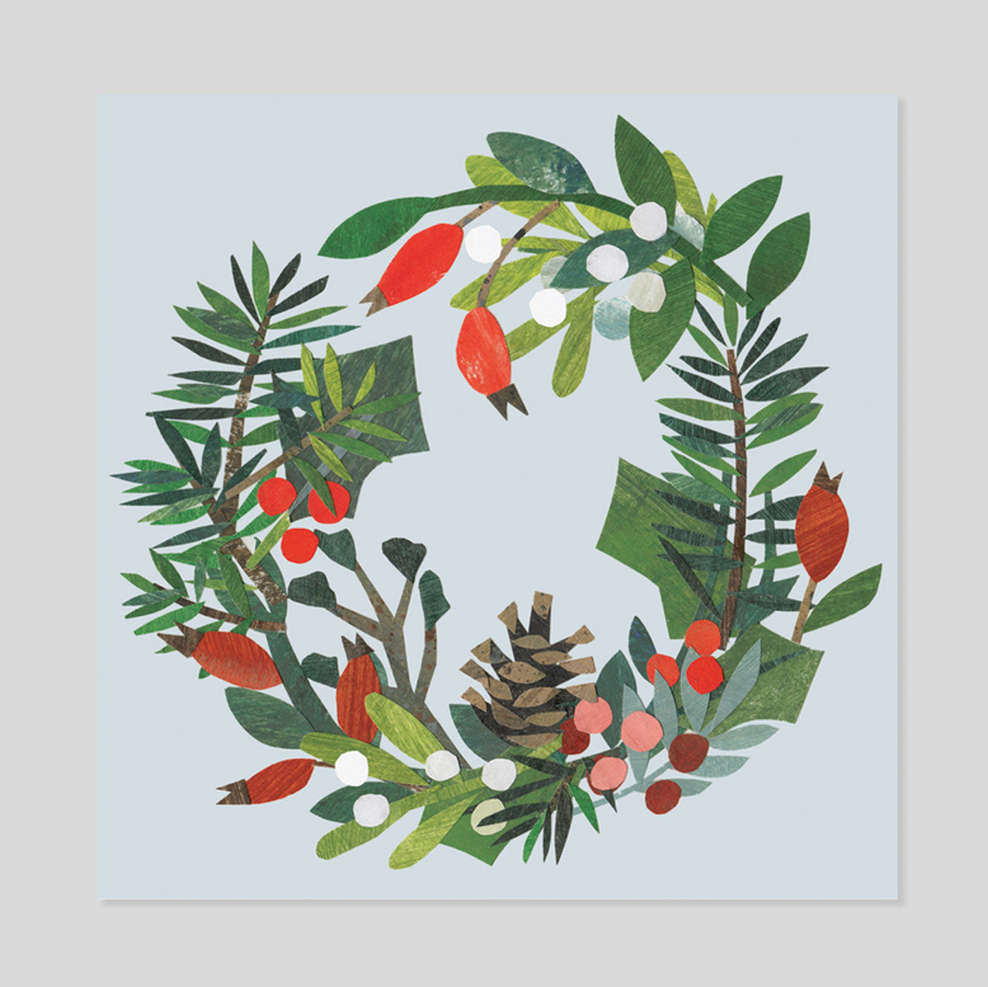 Clover Robin | Festive Wreath Card