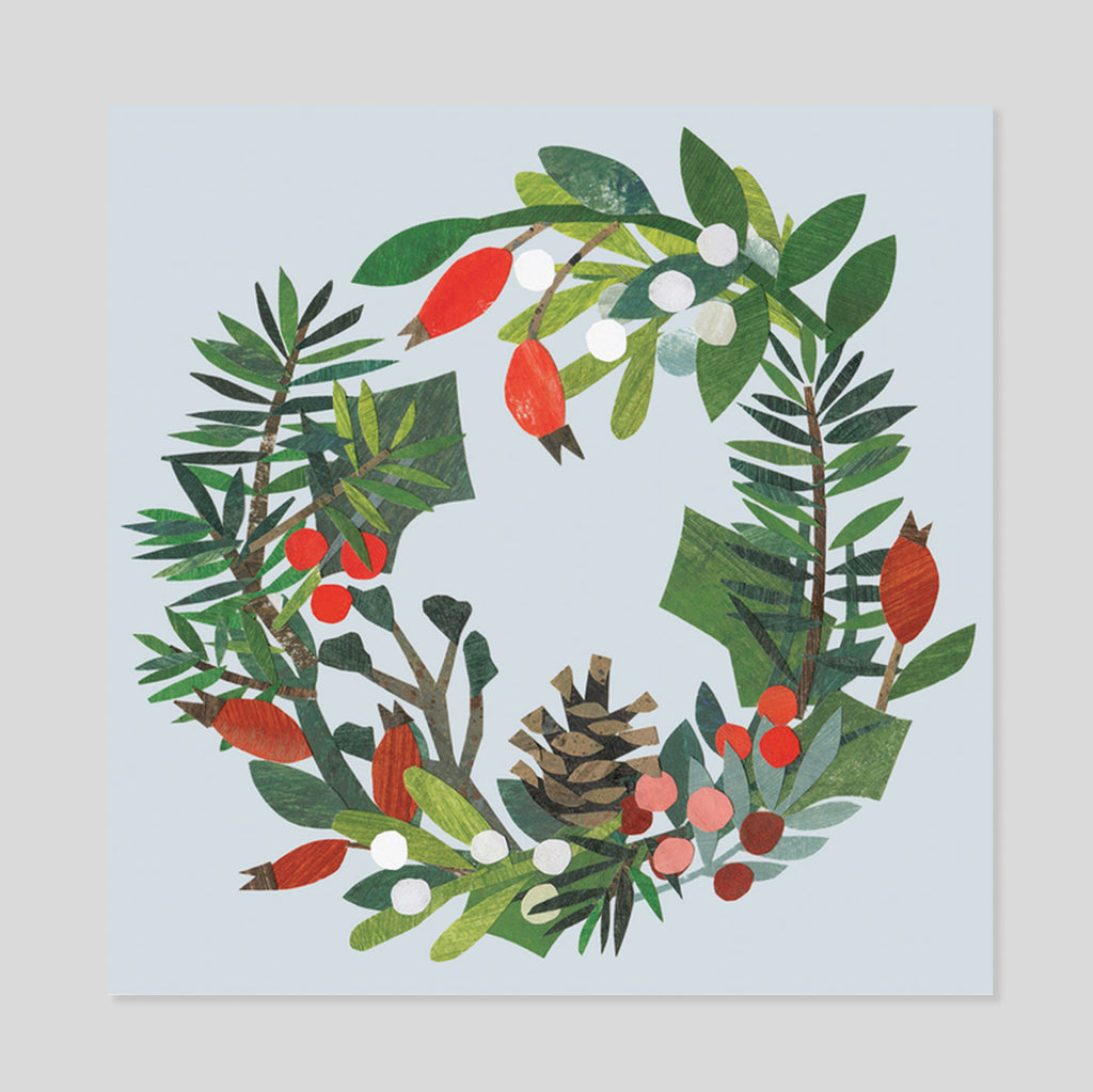 Clover Robin | Festive Wreath Card