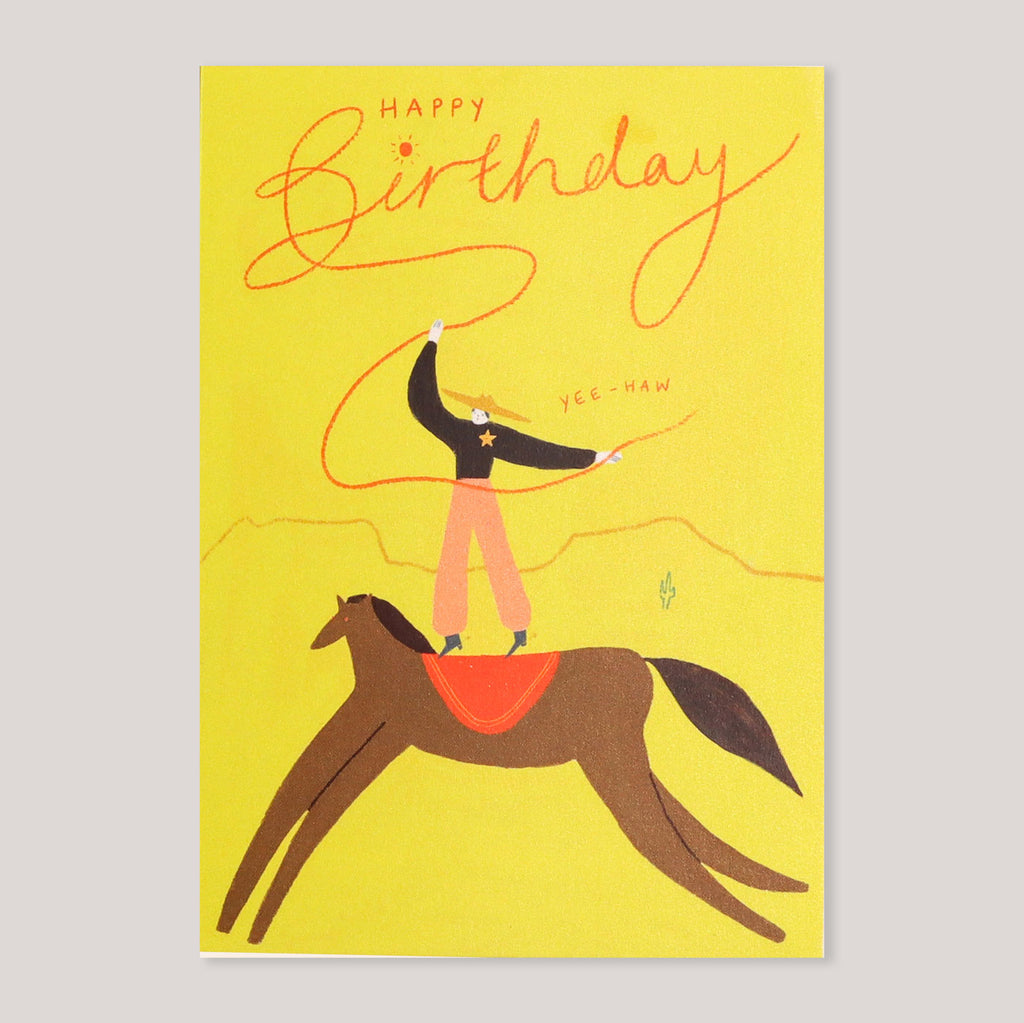 Little Black Cat | Yee Haw Happy Birthday Card