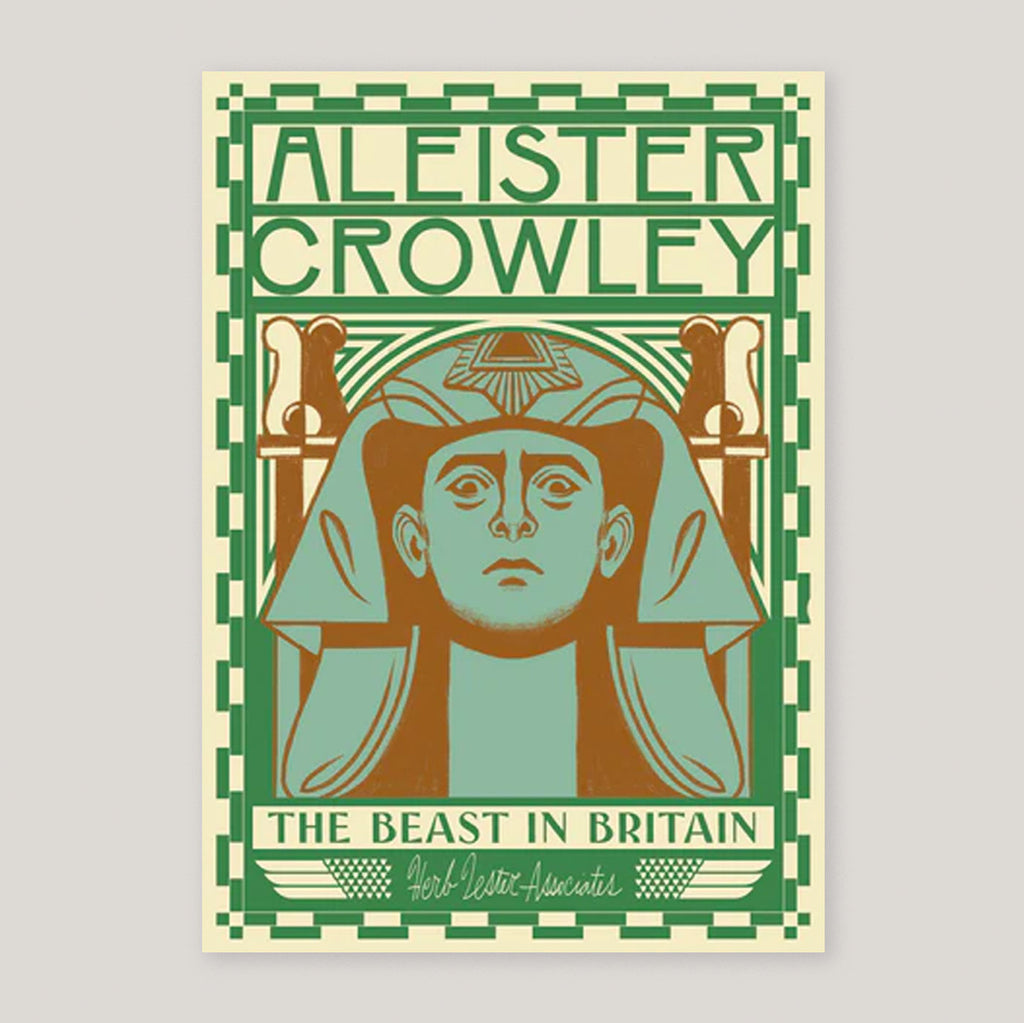 Aleister Crowley: The Beast in Britain | Herb Lester Map | Colours May Vary 