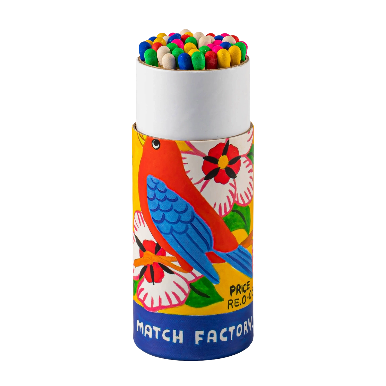 Flowerbird Small Cylinder Matches |  Ariane Butto for Archivist Gallery