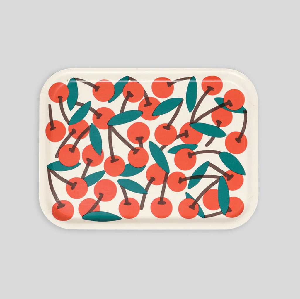 Elena Boils  | Cherries Mini Rectangle Birch Serving Tray