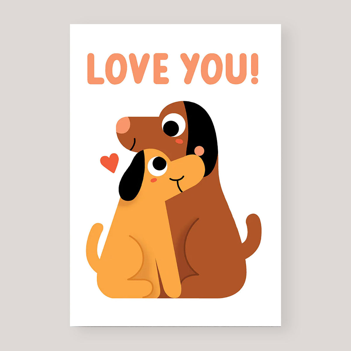 Elliot Kruszynkski For Wrap 'Love You Dogs' Card Colours May Vary