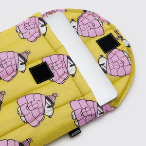 Baggu Puffy Laptop Sleeve 13"/14" | Puffa Peanuts Pink