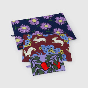Baggu Go Pouch Set | Night Orchard
