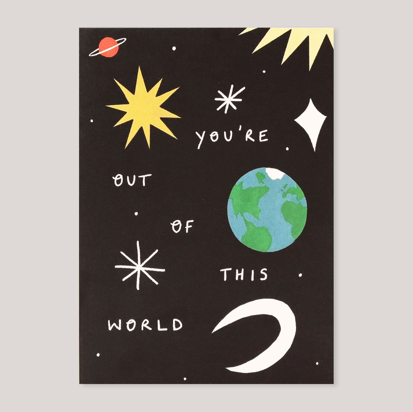 Little Black Cat | You Are Out Of This World Greeting Card