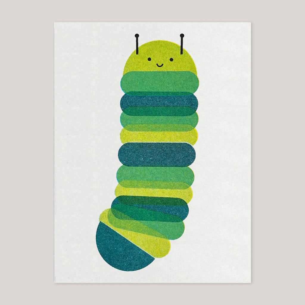 Scout Editions | Caterpillar Mini Riso Card.