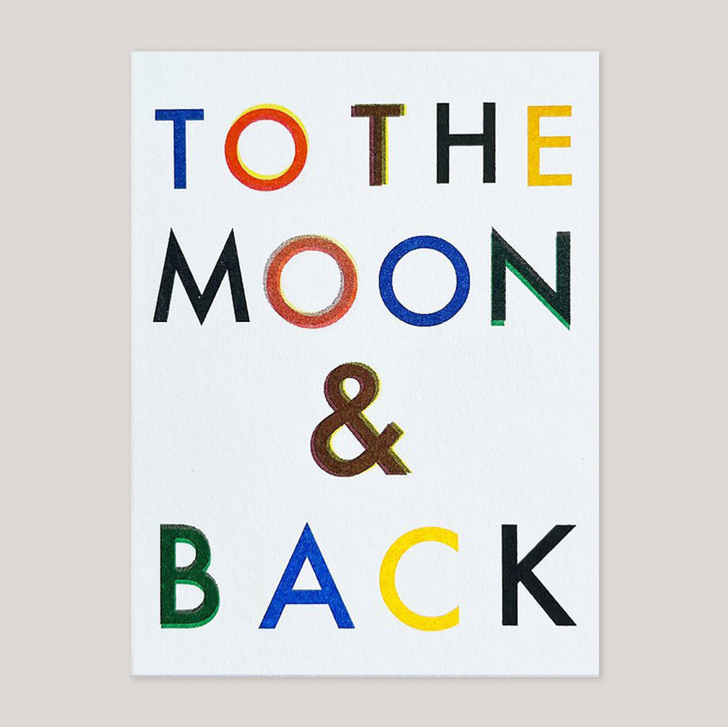 Scout Editions | To The Moon And Back Mini Riso Card.