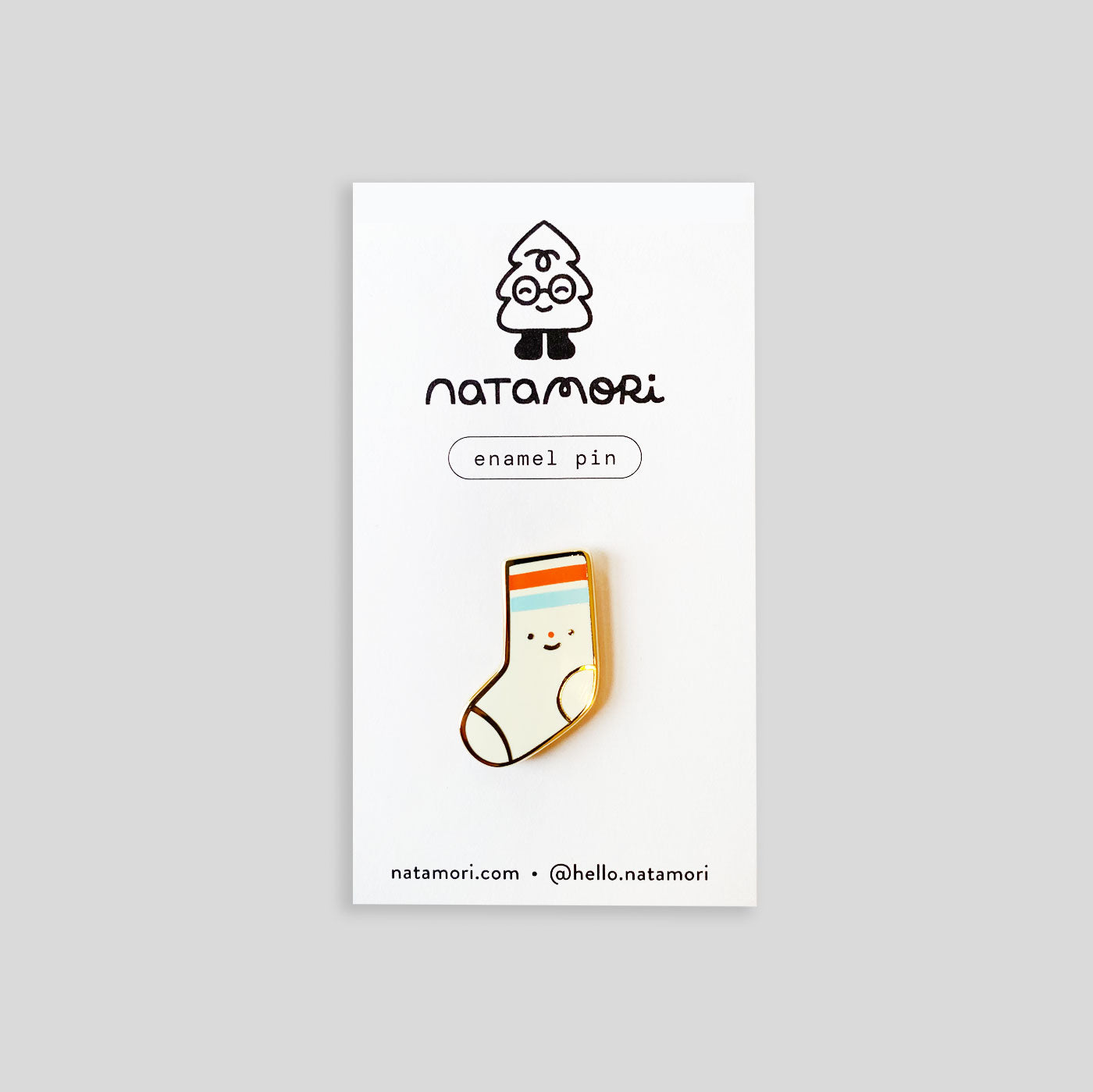 Natamori | Pin Badge - Sock