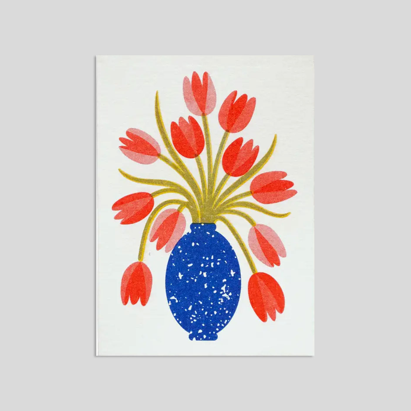 Bobbie Print  | 'Vase of Red Tulips' Card