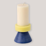Yod & Co Stack Candle - White/Yellow/Blue