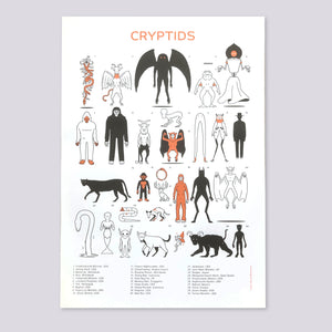 Cryptids A3 Print | Adam Allsuch Boardman