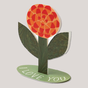 Hadley Paper Goods | I Love You Rose Stand-Up Card