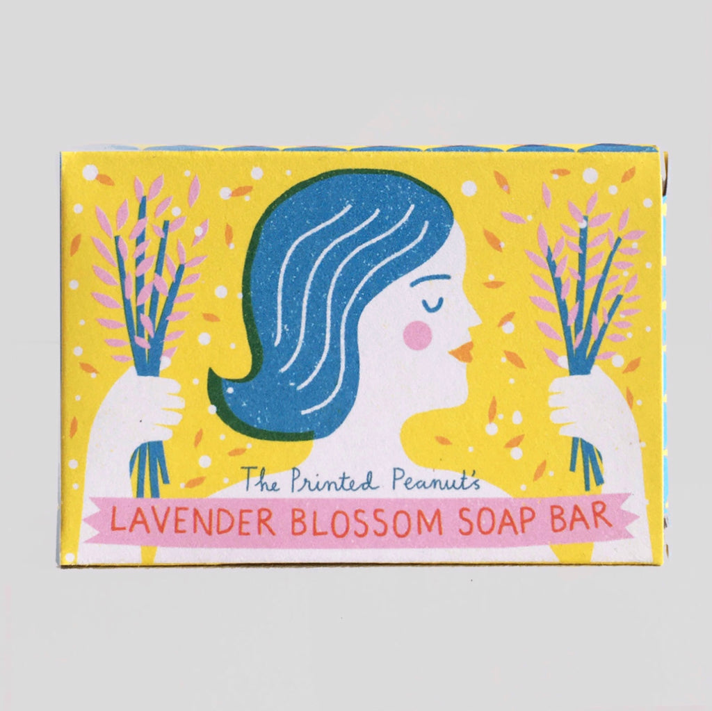 The Printed Peanut  | Lavender Bath Soap Bar | Colours May Vary 