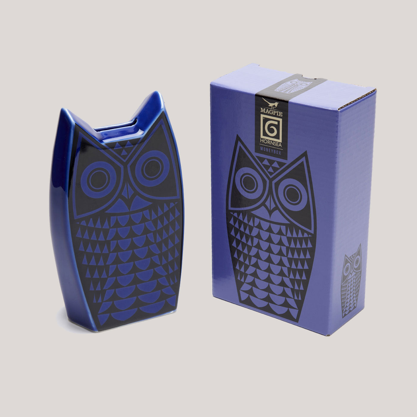 Hornsea Owl Money Box (Blue)