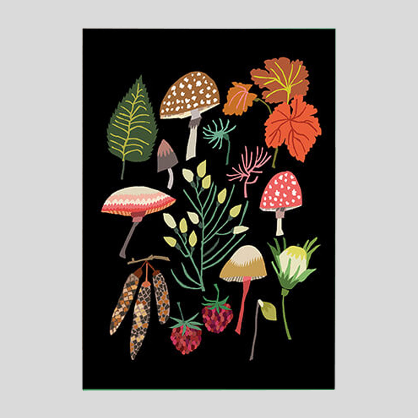 Brie Harrison - Mushroom and Moss Card - Colours May Vary