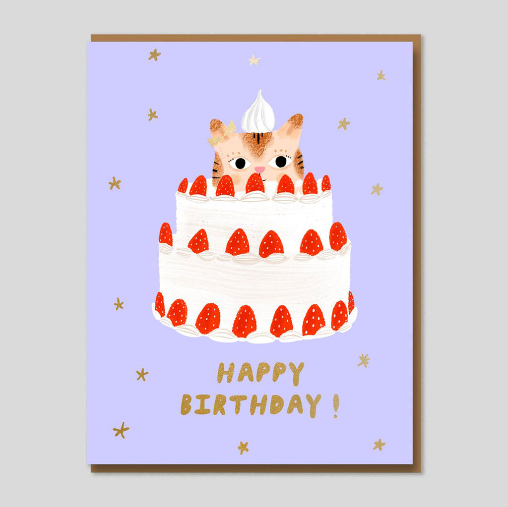 Carolyn Suzuki - Kitty Cake Card | Colours May Vary 