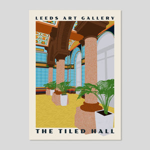 Tiled Hall A3 Print | Ellie Way | Colours May Vary 