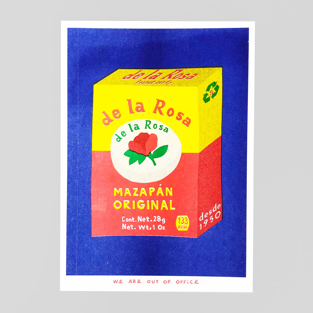 Marzapán Original Riso Print - We Are Out Of Office. | Colours May Vary 