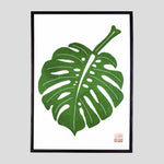 Monstera Lino Print (A3) by Ulrike Rost / StudioWald. - Colours May Vary 