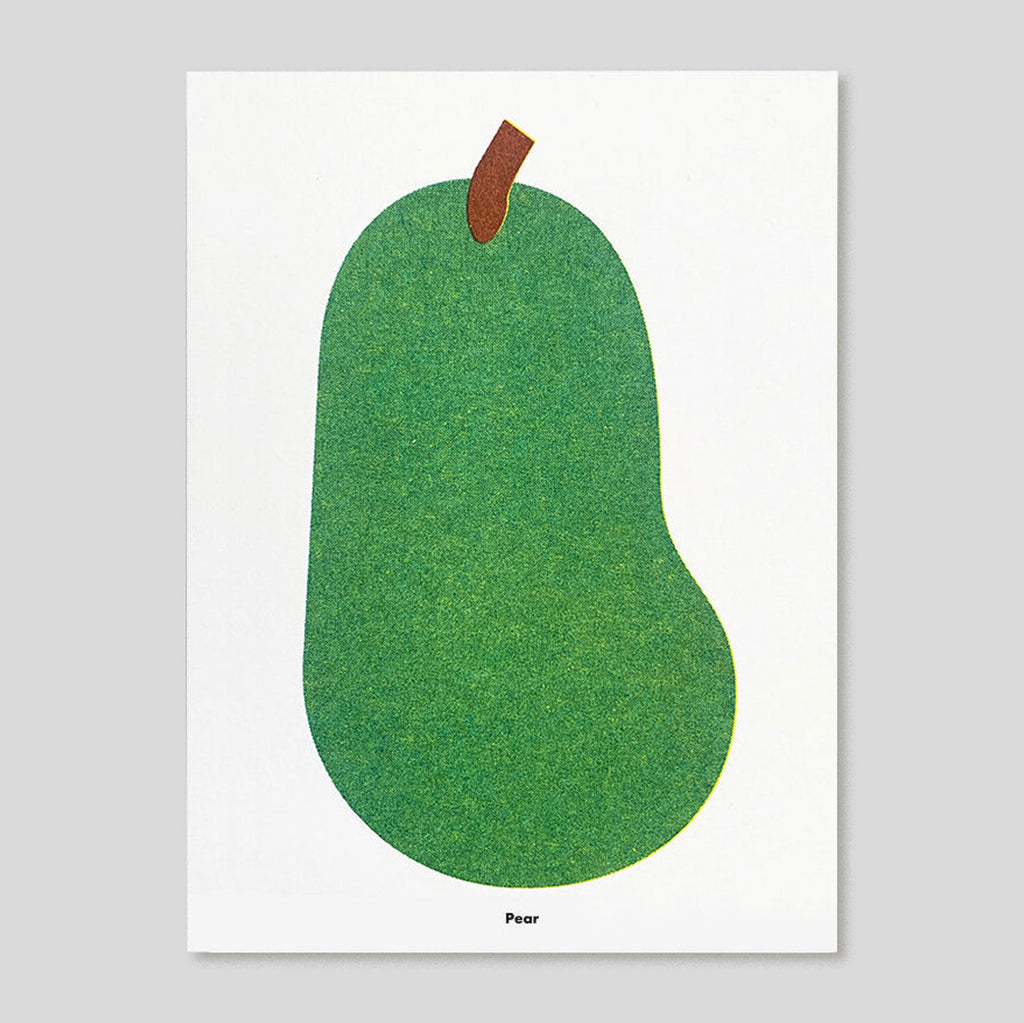 Pear A3 Riso Print | Scout Editions | Colours May Vary 