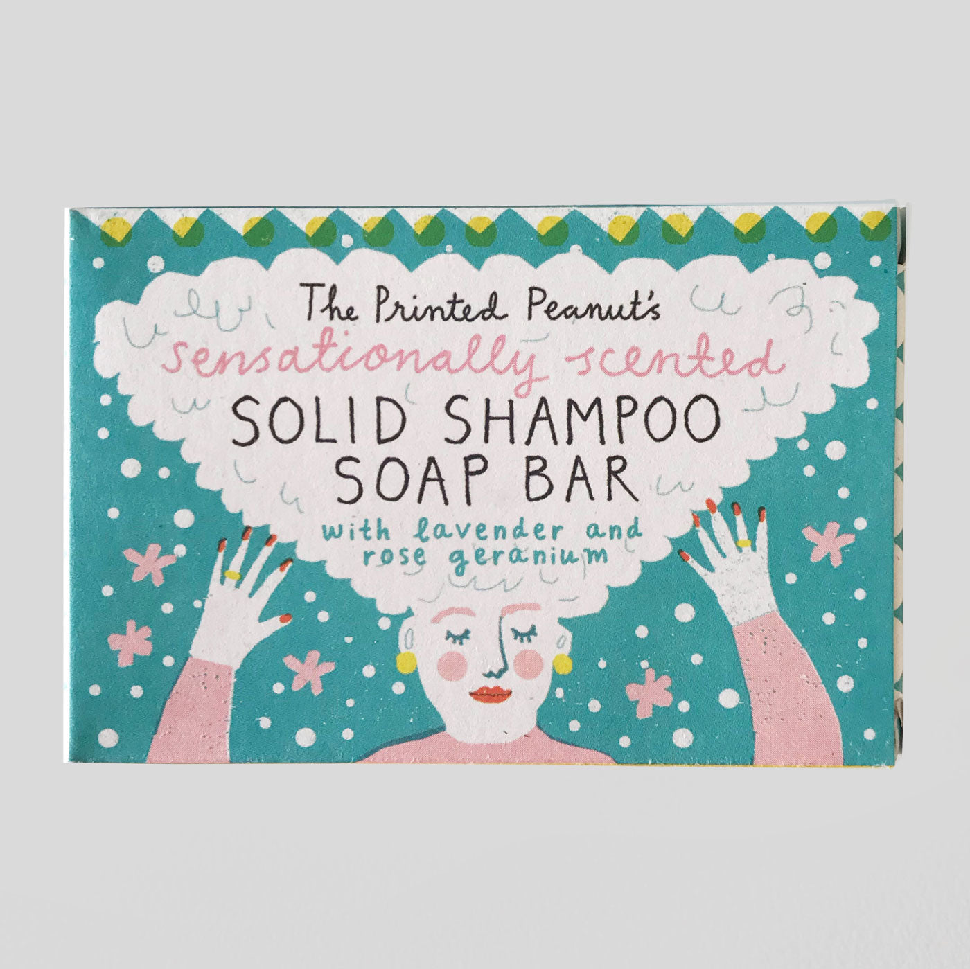 The Printed Peanut  | Rose Geranium Shampoo Soap Bar | Colours May Vary 