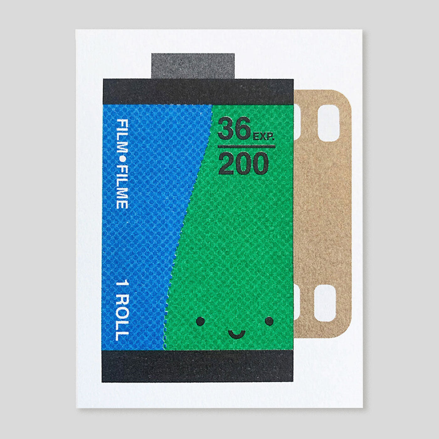 Scout Editions | Film Roll Mini Riso Card. | Colours May Vary 