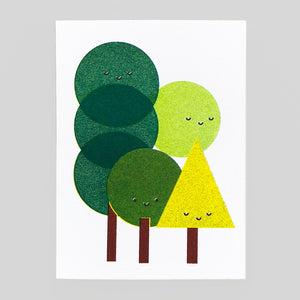 Scout Editions - Forest Bathing Mini Riso Card. - Colours May Vary 