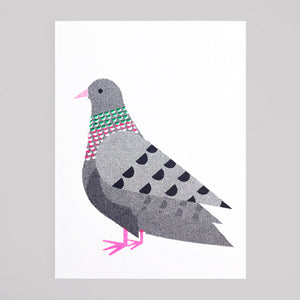 Scout Editions - Pigeon Mini Riso Card - Colours May Vary