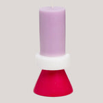 Yod & Co Stack Candle - Tall Violet/White/Geranium