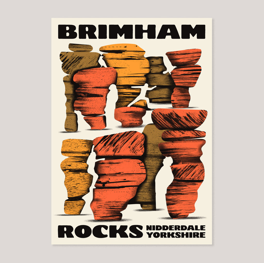 Brimham Rocks A2 Screenprint | Tall Paul Kelly
