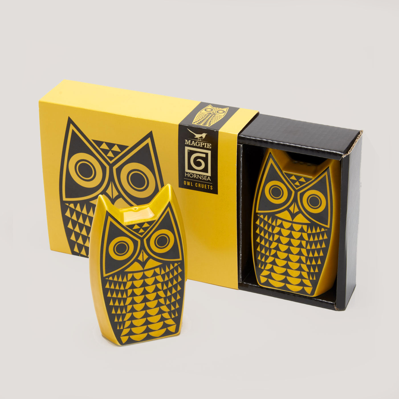 Hornsea Owl Cruet Set (Yellow)